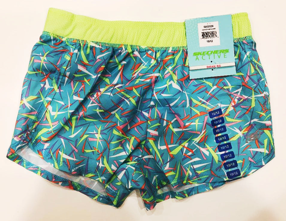 Skechers Active Short Confetti/Neon Kiwi (Size 10/12) - ADDROS.COM